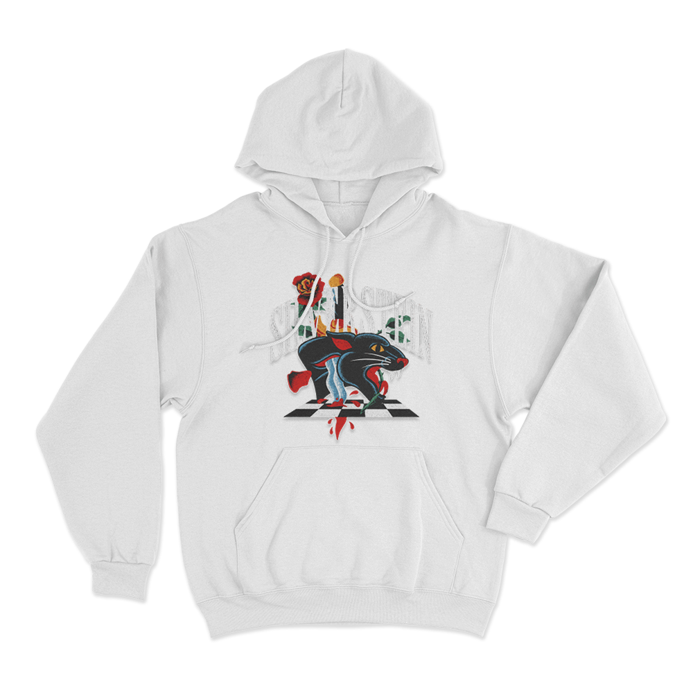 Panther Unisex Hoodie White Panther Unisex Hoodie White