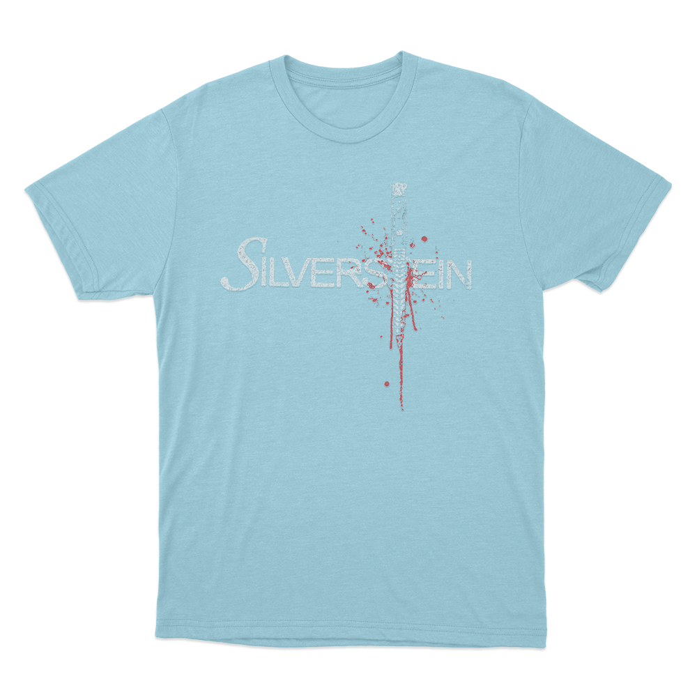 Silverstein Early 2000s Knife Unisex T Shirt Sky Blue Silverstein Early 2000s Knife Unisex T Shirt Sky Blue