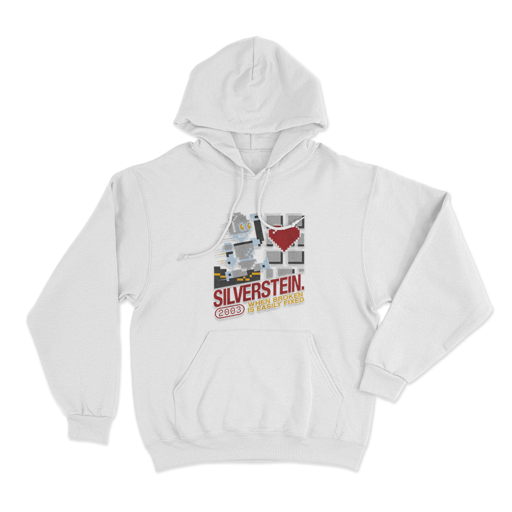 Silverstein Video Game Unisex Hoodie White Silverstein Video Game Unisex Hoodie White